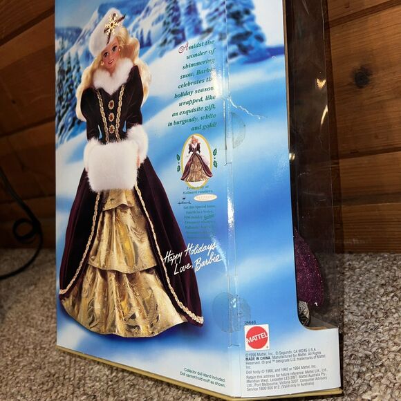 1996 Happy Holidays Special Edition Mattel #15646 Barbie Vintage - Picture 4 of 4
